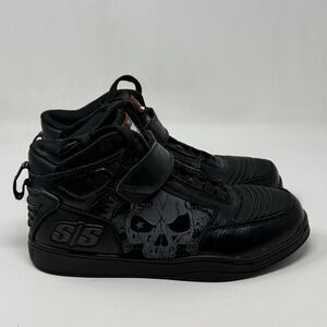 Speed And Strength Mercenary Motorcycle Boots Shoes Mens 9 Black Skulls Biker
